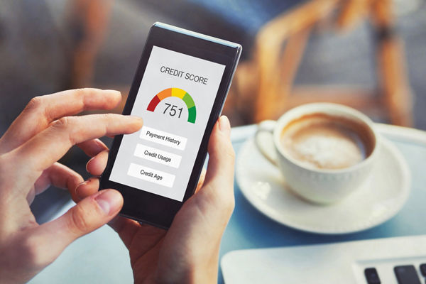 Credit score on a phone