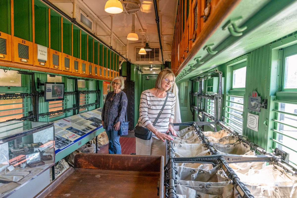 Historic Railpark and Train Museum exhibit.