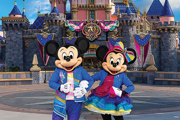 Mickey & Minnie in 70th Anniversary Attire